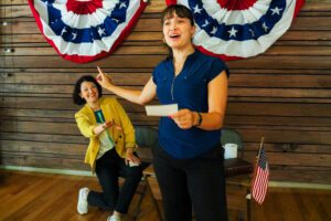 Tovah Close and Cleopatra Howell in WHAT THE CONSTITUTION MEANS TO ME at Live Arts Theater in Charlottesville